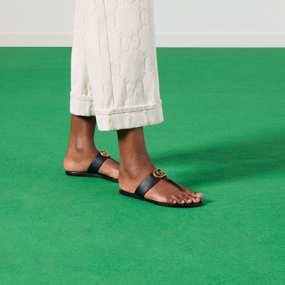 Gucci Gucci Double G Thong Sandals SIZE 36 Size ONE SIZE - 4 Thumbnail