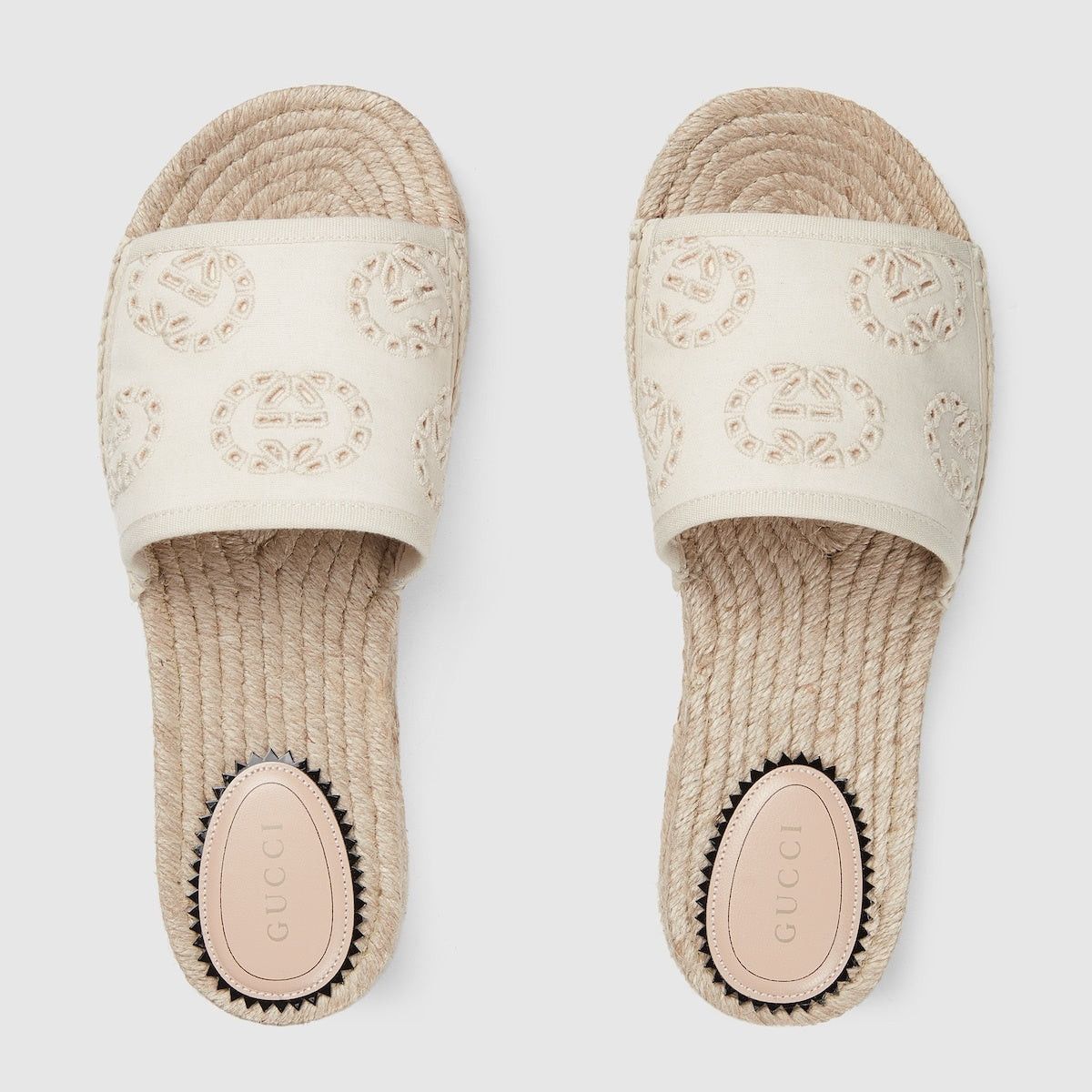Gucci Gucci Interlocking G Canvas Espadrille Sandals SIZE 38 Size ONE SIZE - 3 Thumbnail