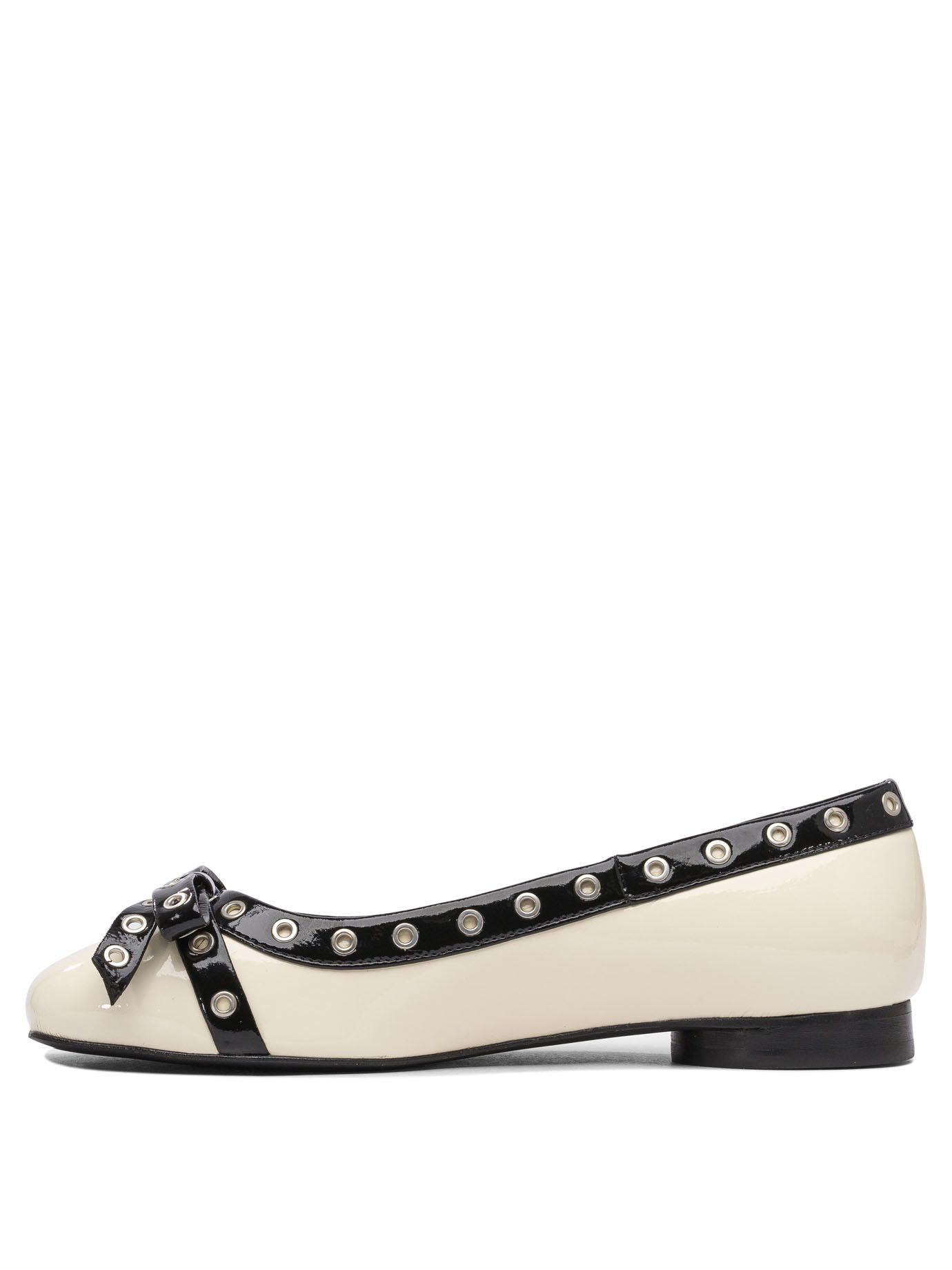 Ganni Eyelet Bow Ballet Flats Size US 9 / IT 39 - 3 Thumbnail