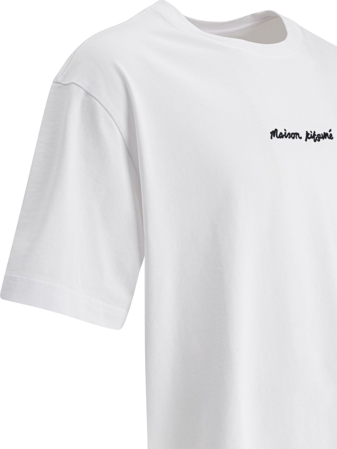【関税・送料込み】Maison KitsunAC White Logo T-shirt Maison Kitsuné logo-print Cotton T-shirt | White | FARFETCH TH