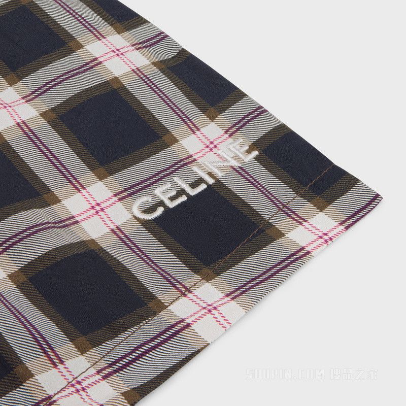 Celine mini shorts in checked panama | Grailed