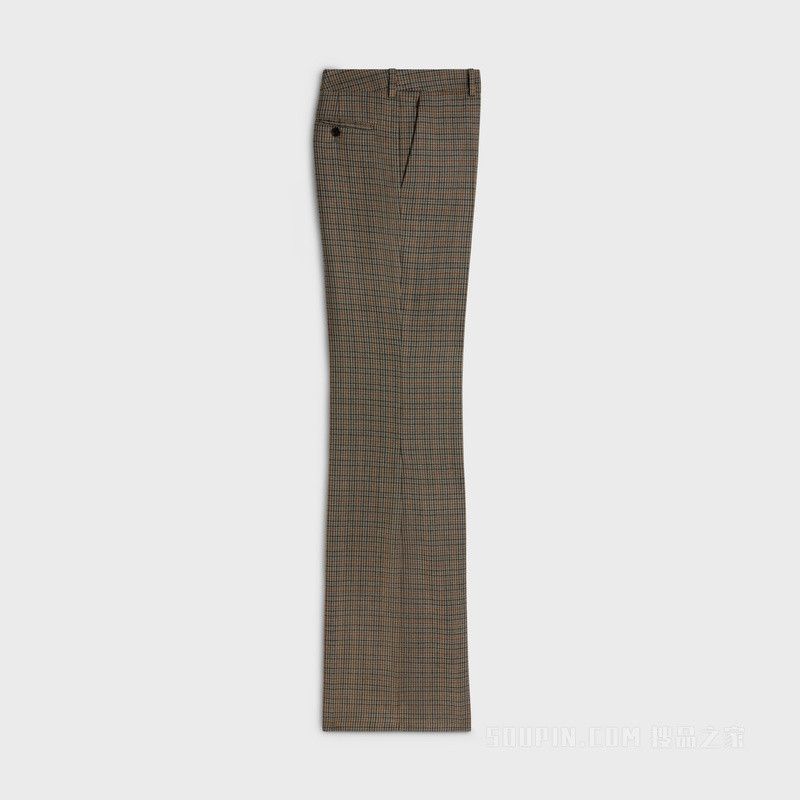 Celine tommy pants in checked wool Size 25" / US 0 / IT 36 - 2 Thumbnail