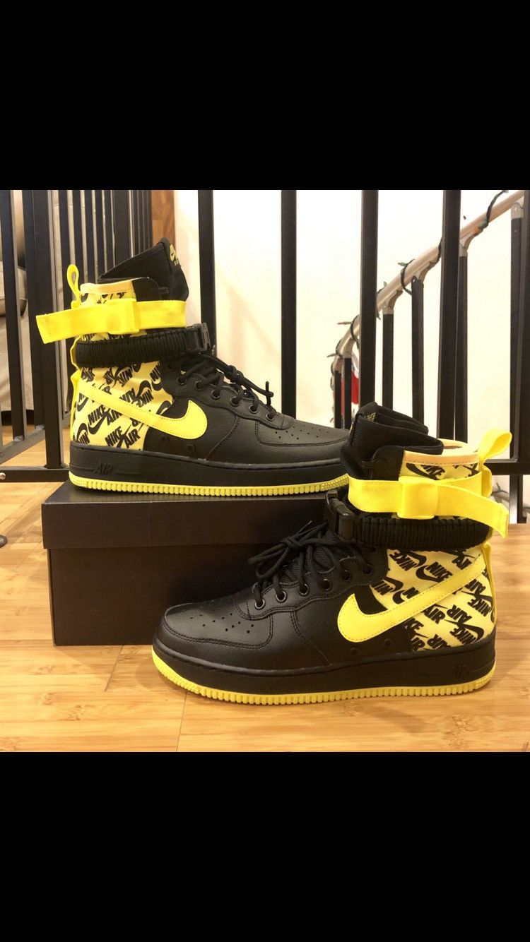 Nike sf air force 1 high yellow best sale