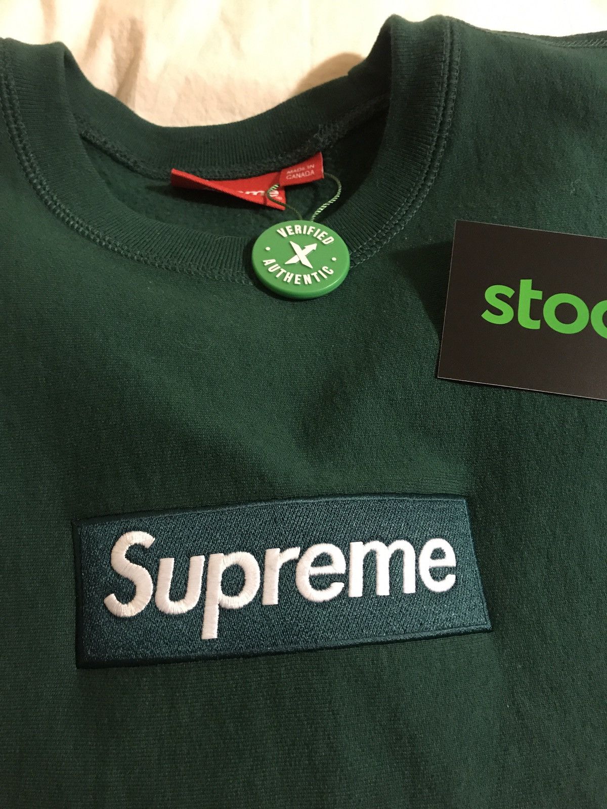 Supreme Box Logo Crewneck Fw18 Supreme Green Crew Neck Green