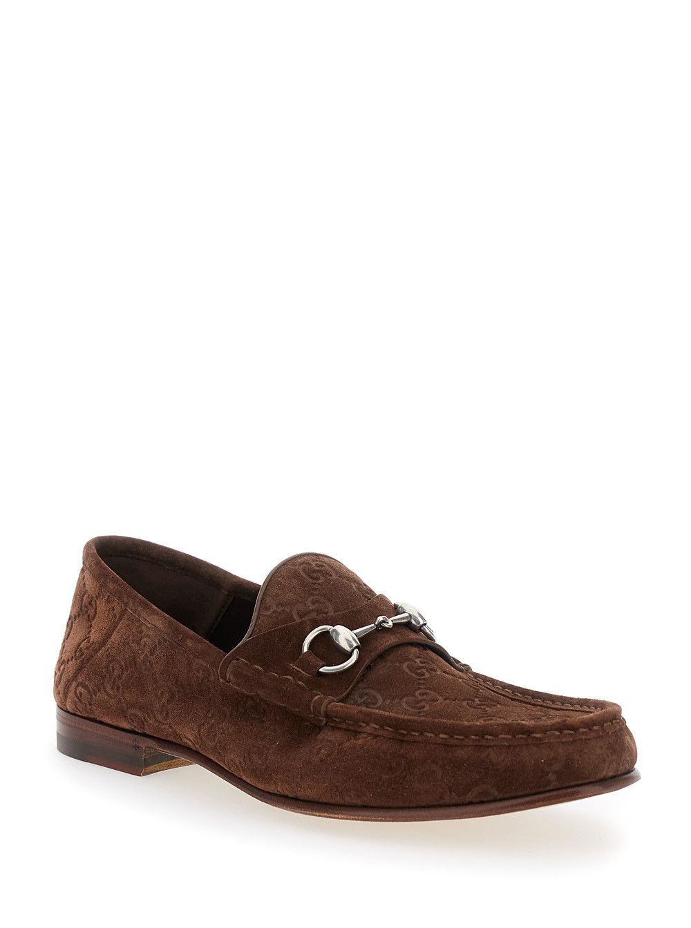 Gucci 'Horsebit 1953' Brown Loafers with Horsebit in GG Canvas Man Size US 8 / EU 41 - 2 Thumbnail
