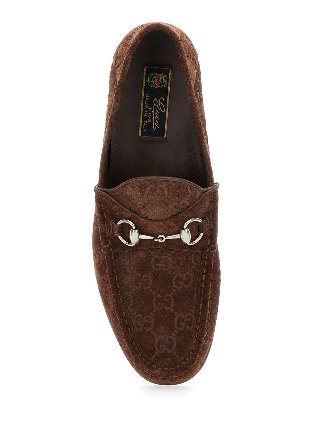 Gucci 'Horsebit 1953' Brown Loafers with Horsebit in GG Canvas Man Size US 10 / EU 43 - 4 Thumbnail