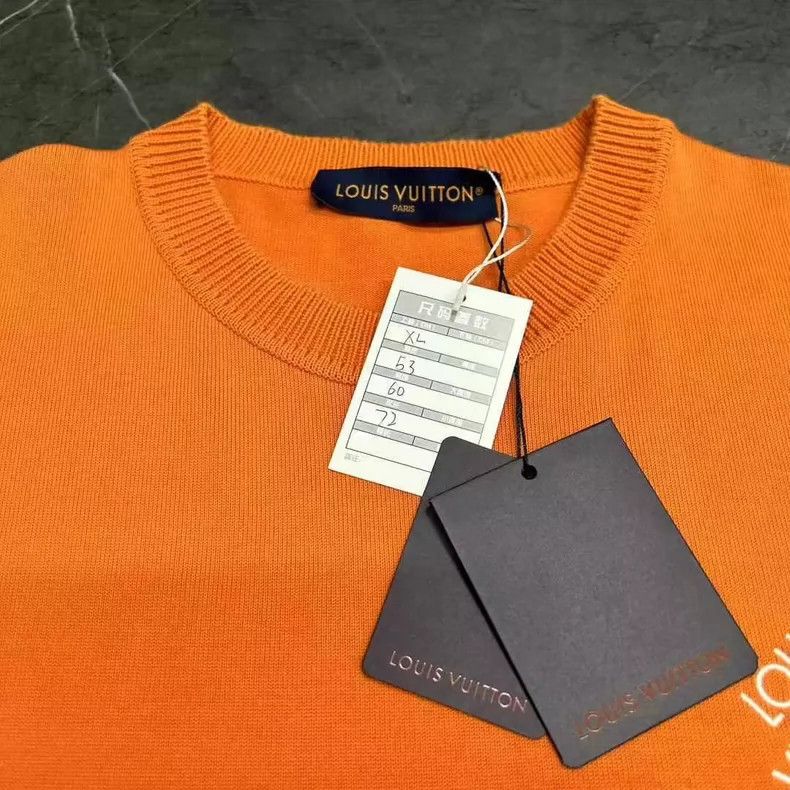 Louis Vuitton Louis Vuitton Orange Short Sleeve Knit Shirt-yf Size US XL / EU 56 / 4 - 4 Thumbnail