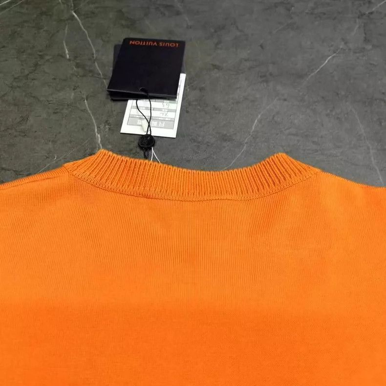 Louis Vuitton Louis Vuitton Orange Short Sleeve Knit Shirt-yf Size US XL / EU 56 / 4 - 6 Thumbnail
