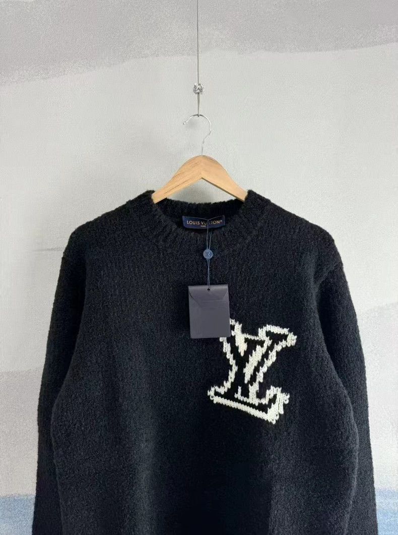 Louis Vuitton Louis Vuitton Black Teddy Wool Sweater-yf Size US M / EU 48-50 / 2 - 2 Thumbnail