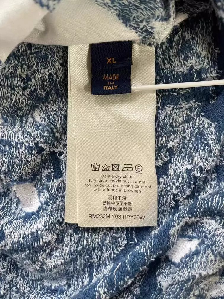 Louis Vuitton Louis Vuitton Blue Printed Short Sleeve Shirt-yf Size US XL / EU 56 / 4 - 3 Thumbnail