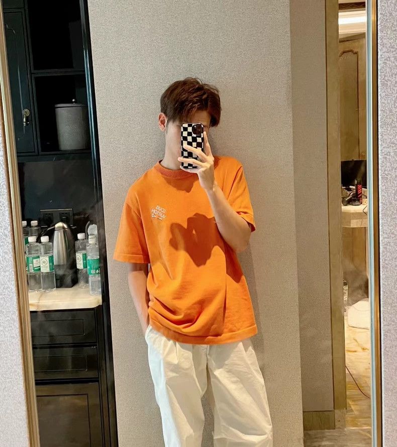 Louis Vuitton Louis Vuitton Orange Short Sleeve T-Shirt-yf Size US M / EU 48-50 / 2 - 6 Thumbnail