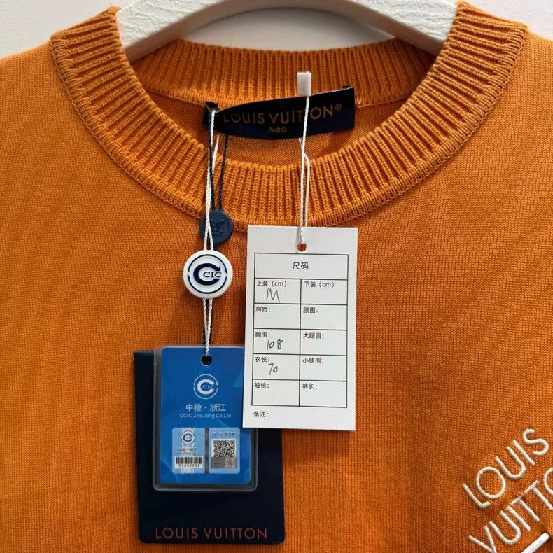 Louis Vuitton Louis Vuitton Orange Short Sleeve T-Shirt-yf Size US M / EU 48-50 / 2 - 2 Thumbnail