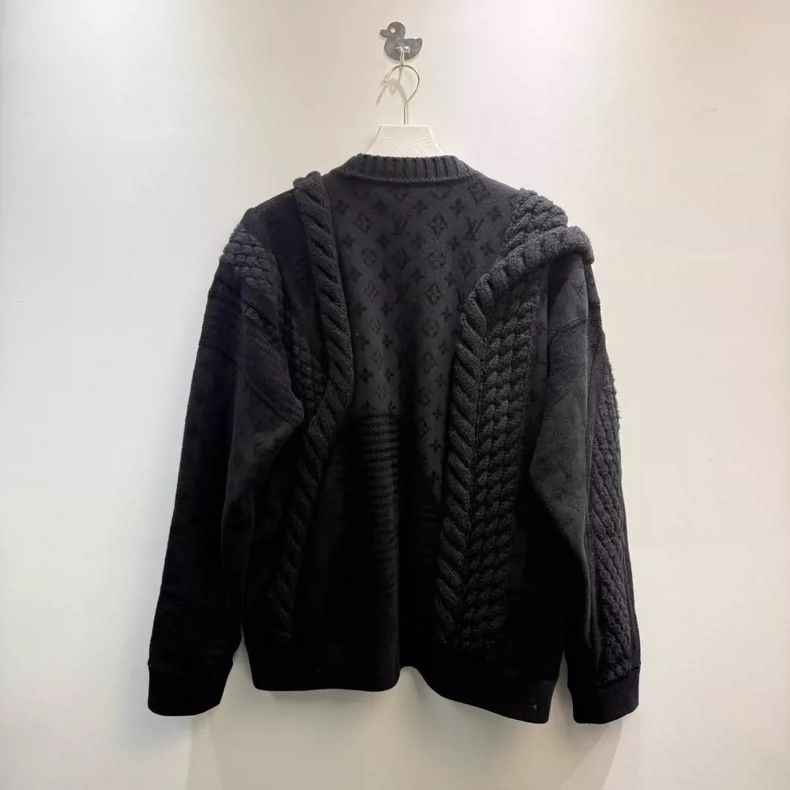 Louis Vuitton LV Louis Vuitton Knitted Cardigan in Black-yf Size US L / EU 52-54 / 3 - 4 Thumbnail