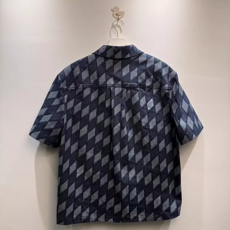 Louis Vuitton Louis Vuitton Diamond Logo Denim Shirt-yf Size US L / EU 52-54 / 3 - 2 Thumbnail