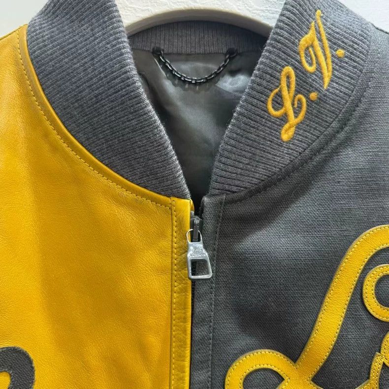 Louis Vuitton Louis Vuitton Black Yellow Baseball Jacket-yf Size US L / EU 52-54 / 3 - 2 Thumbnail