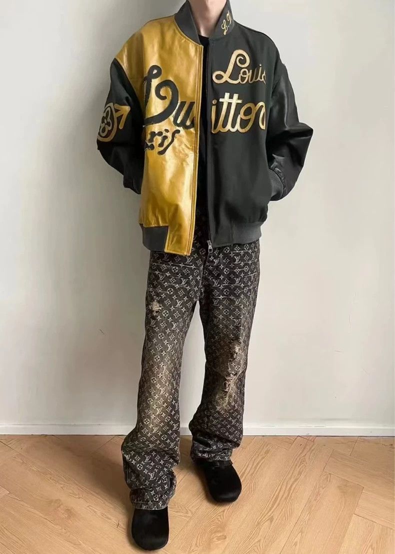 Louis Vuitton Louis Vuitton Black Yellow Baseball Jacket-yf Size US L / EU 52-54 / 3 - 6 Thumbnail