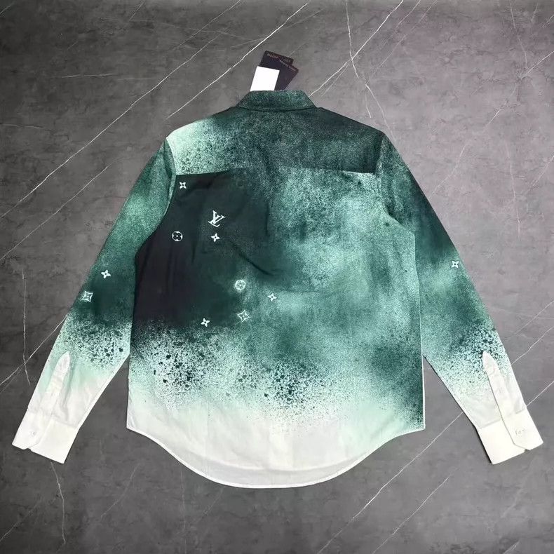Louis Vuitton Louis Vuitton Long Sleeve Shirt with Ink Blot-yf Size US M / EU 48-50 / 2 - 2 Thumbnail