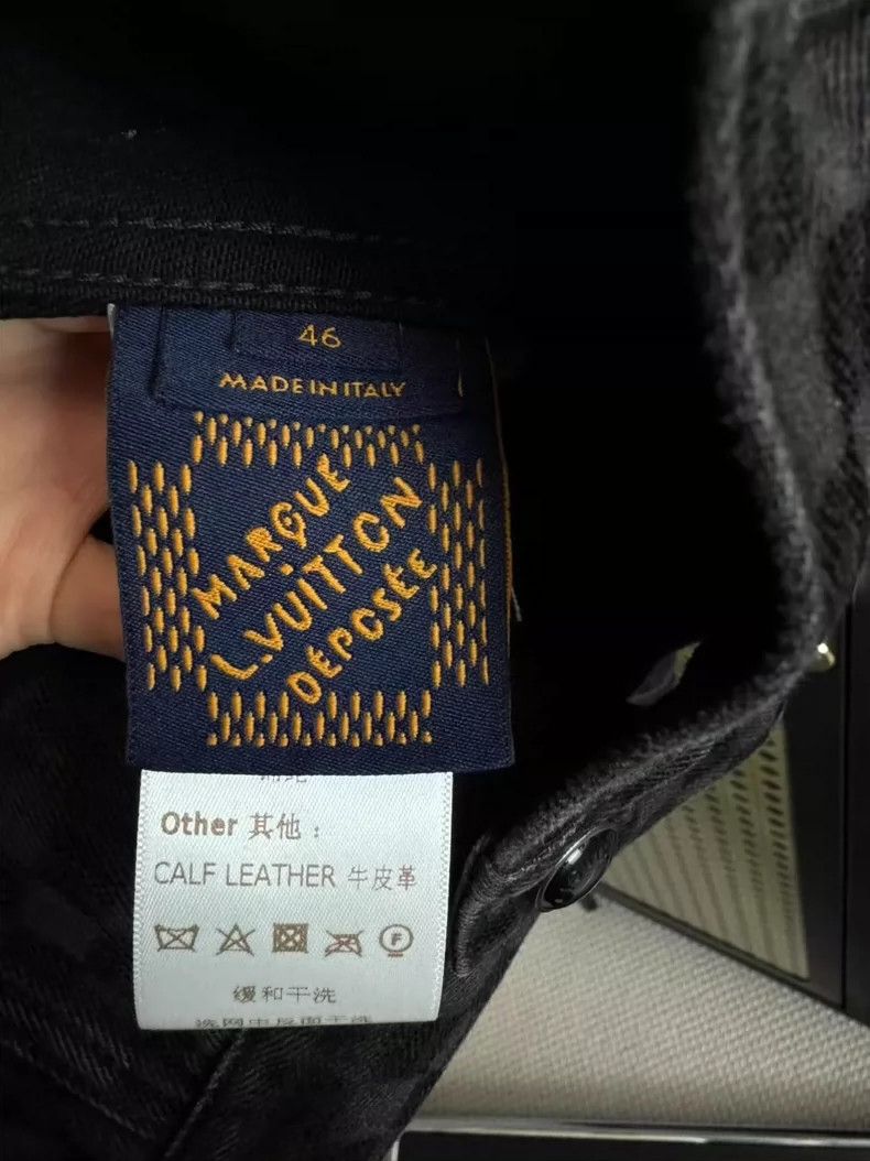 Louis Vuitton Louis Vuitton Black Checkered Denim Jacket-yf Size US M / EU 48-50 / 2 - 4 Thumbnail