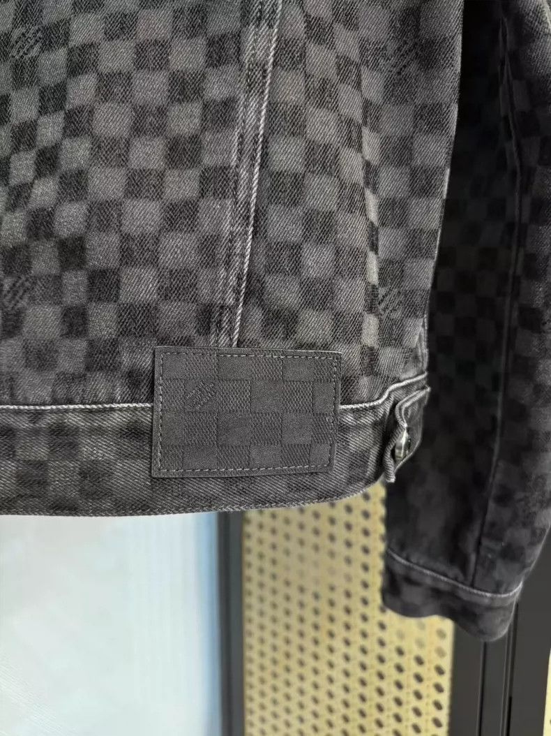 Louis Vuitton Louis Vuitton Black Checkered Denim Jacket-yf Size US M / EU 48-50 / 2 - 6 Thumbnail