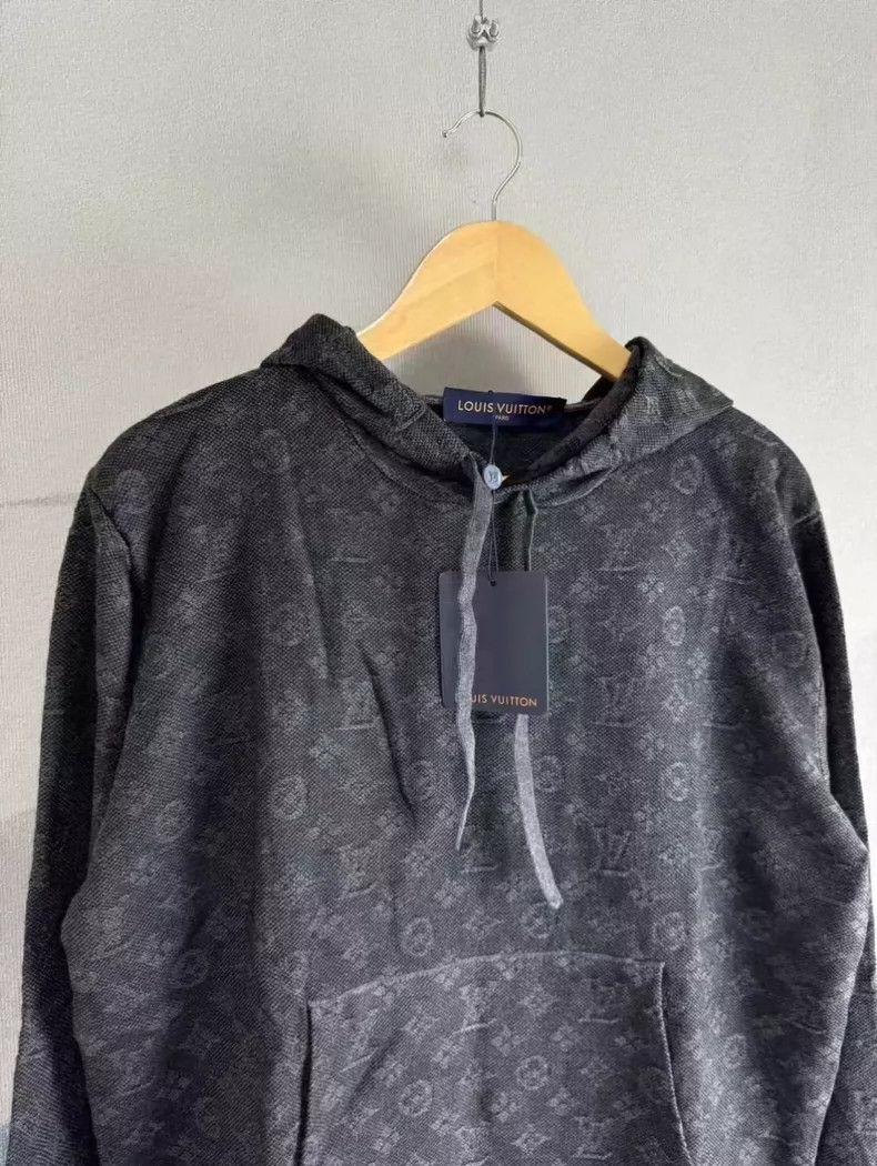 Louis Vuitton Louis Vuitton Black Gray Hooded Sweater-yf Size US M / EU 48-50 / 2 - 2 Thumbnail