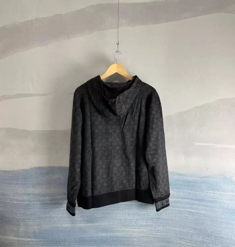 Louis Vuitton Louis Vuitton Black Gray Hooded Sweater-yf Size US M / EU 48-50 / 2 - 3 Thumbnail