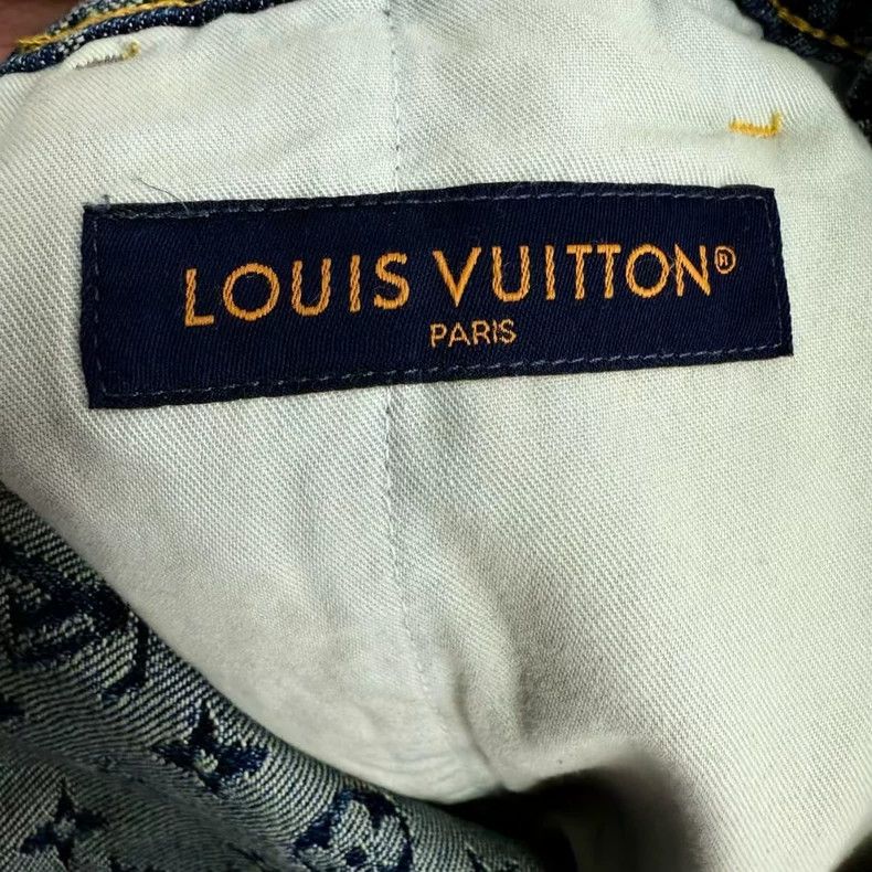 Louis Vuitton Louis Vuitton Logo Denim Pants with Stripes-yf Size US 34 / EU 50 - 4 Thumbnail