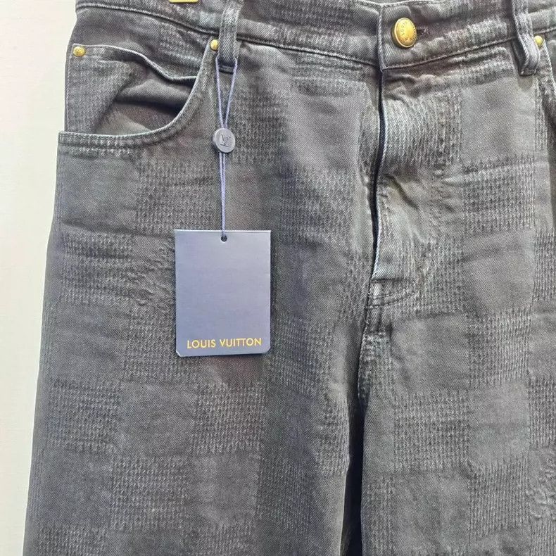 Louis Vuitton Louis Vuitton Checkerboard Pattern Denim Pants-yf Size US 32 / EU 48 - 2 Thumbnail