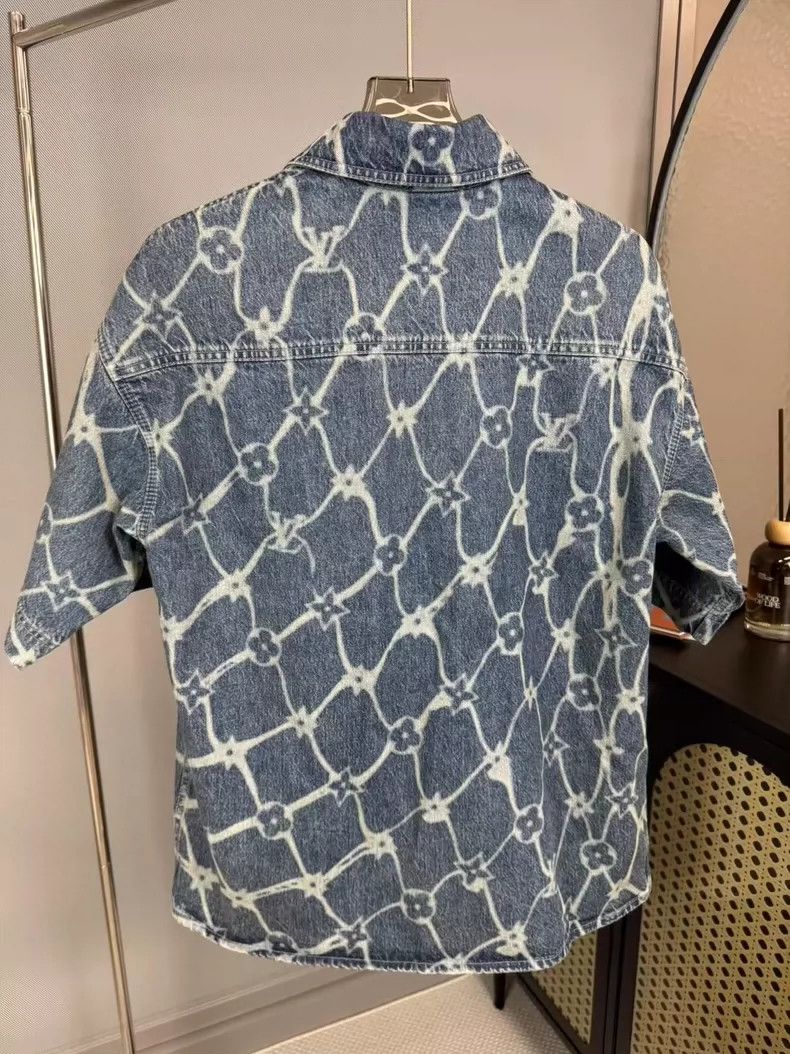 Louis Vuitton Louis Vuitton Denim Short Sleeve Shirt-yf Size US M / EU 48-50 / 2 - 2 Thumbnail