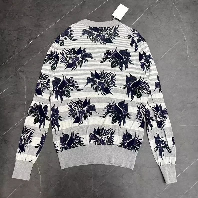 Louis Vuitton Louis Vuitton Gray Striped Knit Long Sleeve-yf Size US S / EU 44-46 / 1 - 2 Thumbnail