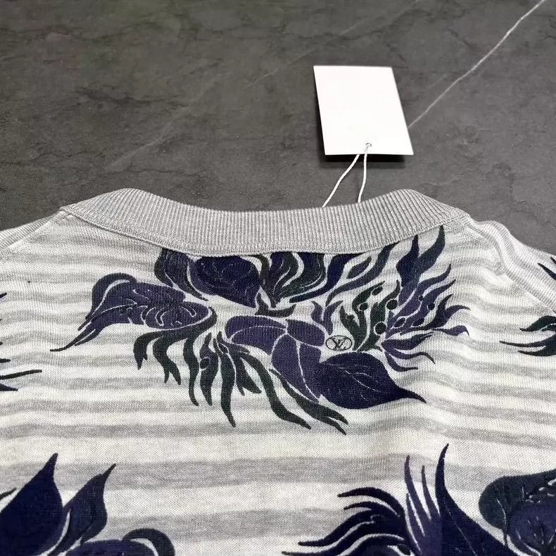 Louis Vuitton Louis Vuitton Gray Striped Knit Long Sleeve-yf Size US S / EU 44-46 / 1 - 3 Thumbnail