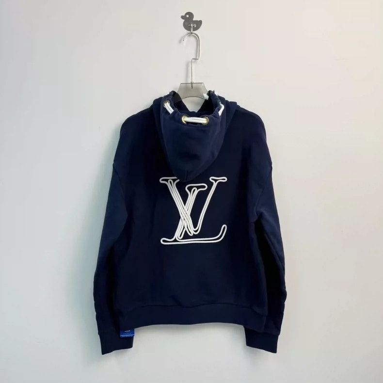 Louis Vuitton Louis Vuitton Navy Blue Long Sleeve Hoodie-yf Size US L / EU 52-54 / 3 - 4 Thumbnail