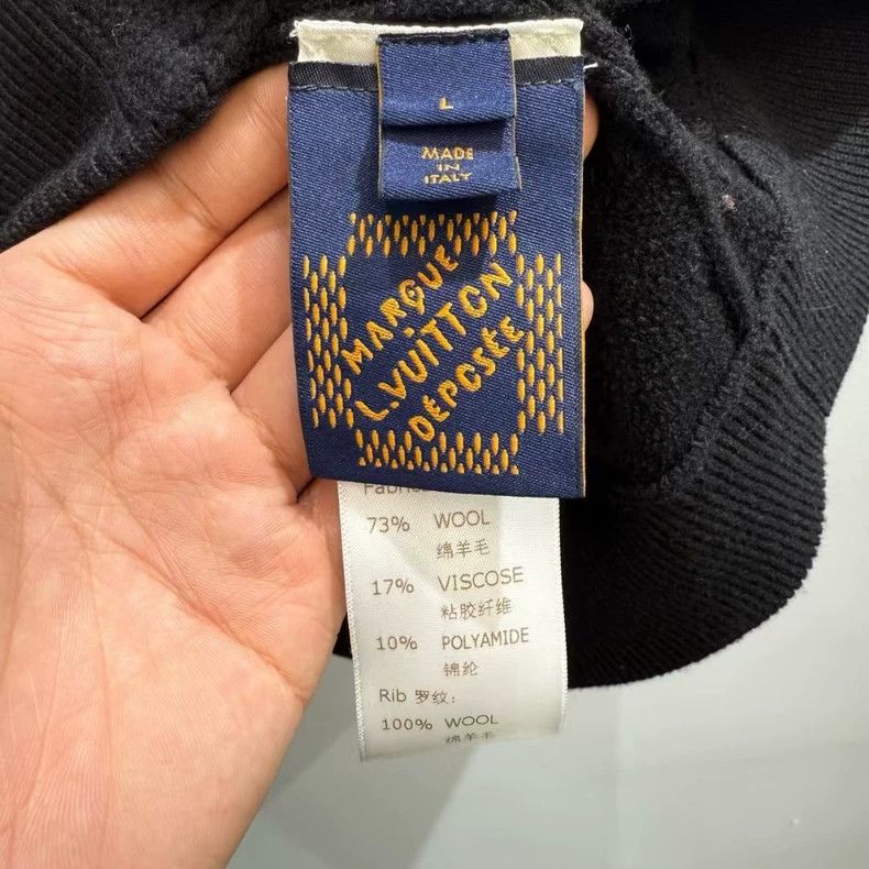 Louis Vuitton LV Louis Vuitton Cable Knit Cardigan Black-yf Size US L / EU 52-54 / 3 - 3 Thumbnail