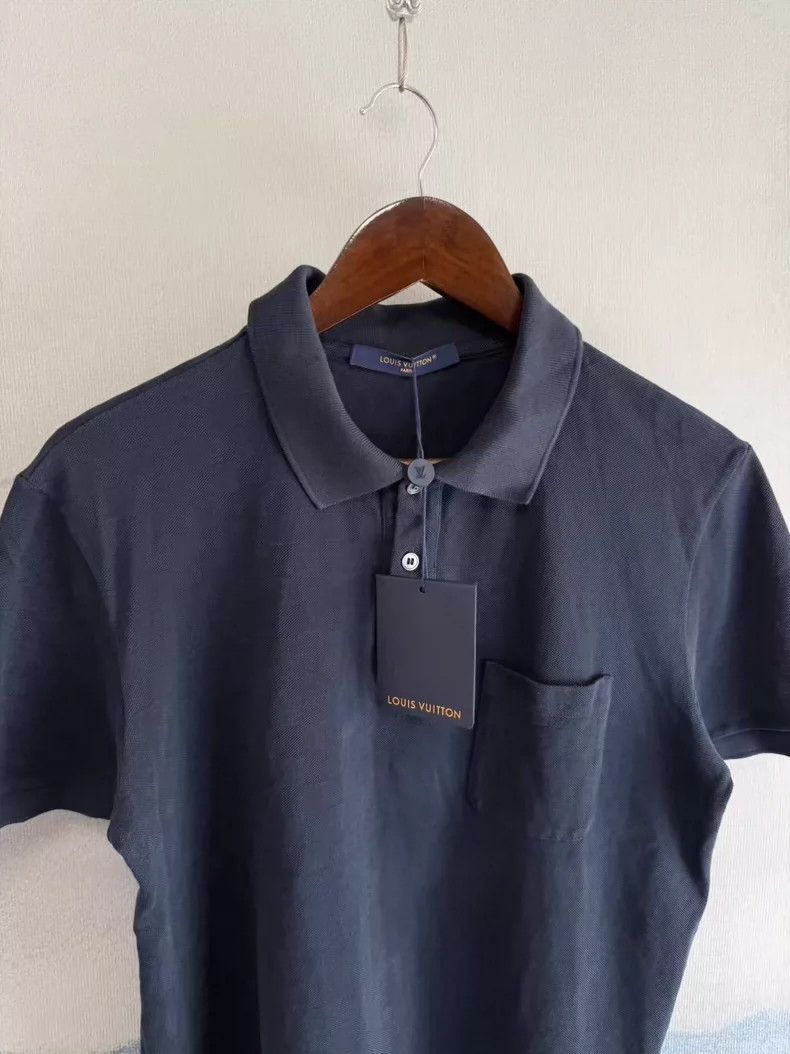 Louis Vuitton Louis Vuitton Deep Blue Checkered Polo Shirt-yf Size US M / EU 48-50 / 2 - 2 Thumbnail