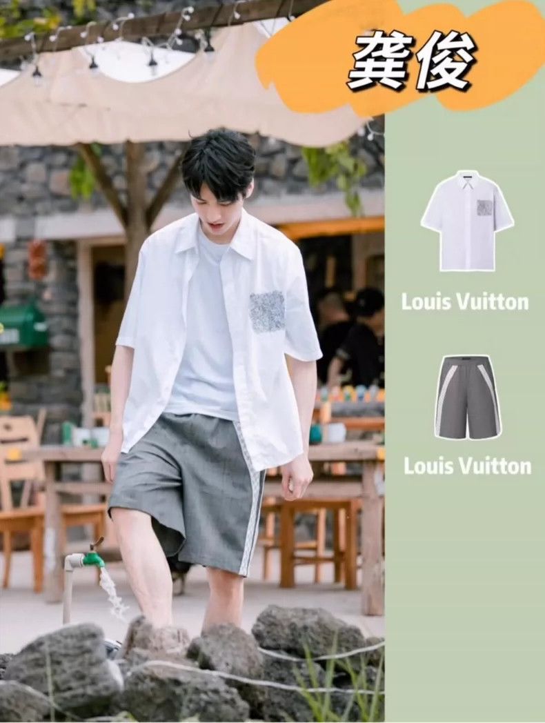 Louis Vuitton LV Louis Vuitton Gray Checkered Logo Shorts-yf Size US 34 / EU 50 - 5 Thumbnail