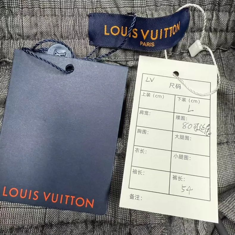 Louis Vuitton LV Louis Vuitton Gray Checkered Logo Shorts-yf Size US 34 / EU 50 - 4 Thumbnail