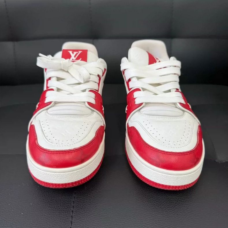 Louis Vuitton Louis Vuitton Red and White Low Top Sneakers-yf Size US 7 / EU 40 - 3 Thumbnail
