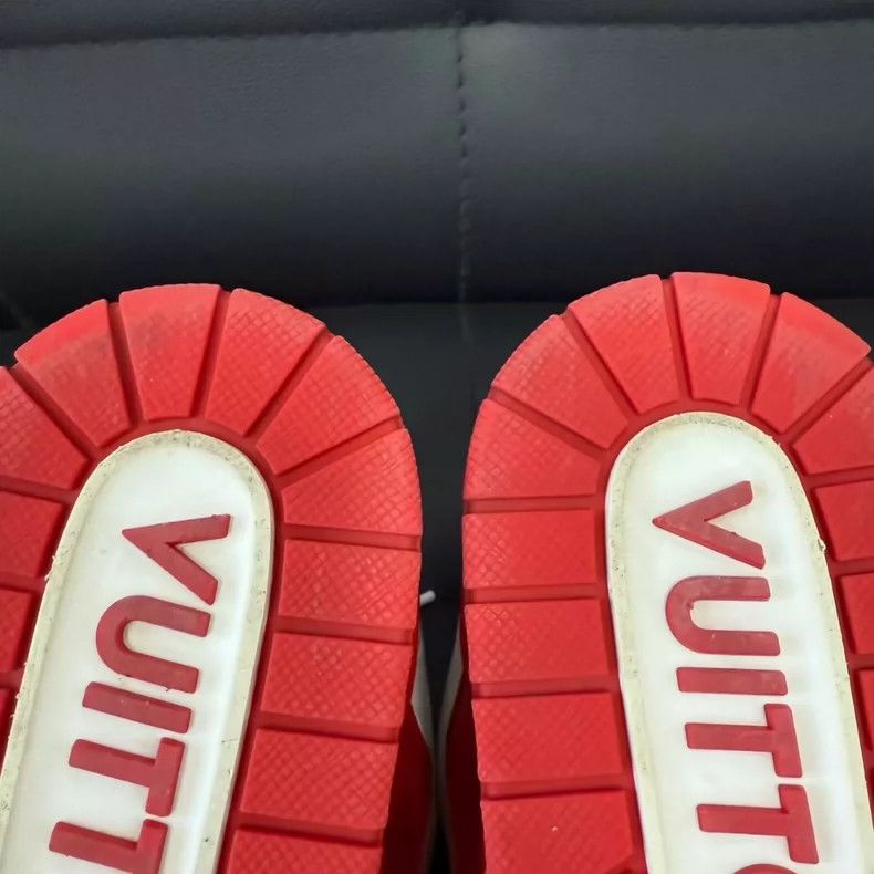 Louis Vuitton Louis Vuitton Red and White Low Top Sneakers-yf Size US 7 / EU 40 - 4 Thumbnail