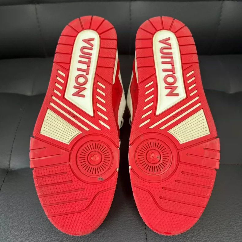 Louis Vuitton Louis Vuitton Red and White Low Top Sneakers-yf Size US 7 / EU 40 - 5 Thumbnail