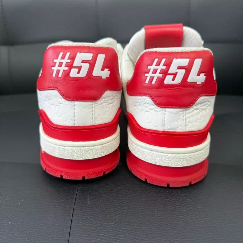 Louis Vuitton Louis Vuitton Red and White Low Top Sneakers-yf Size US 7 / EU 40 - 2 Thumbnail