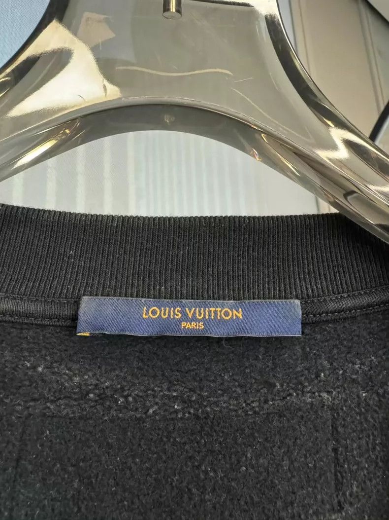 Louis Vuitton Louis Vuitton Black Embroidered Logo Sweatshirt-yf Size US XXL / EU 58 / 5 - 3 Thumbnail