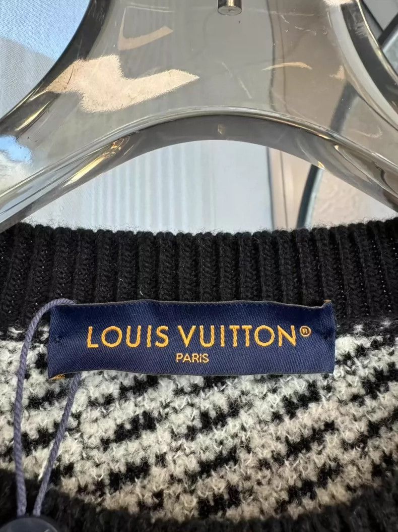 Louis Vuitton Louis Vuitton Black Gray Yellow Knit Sweater-yf Size US M / EU 48-50 / 2 - 3 Thumbnail