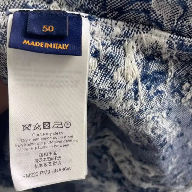 Louis Vuitton Louis Vuitton Blue Floral Print Denim Jacket-yf Size US L / EU 52-54 / 3 - 5 Thumbnail