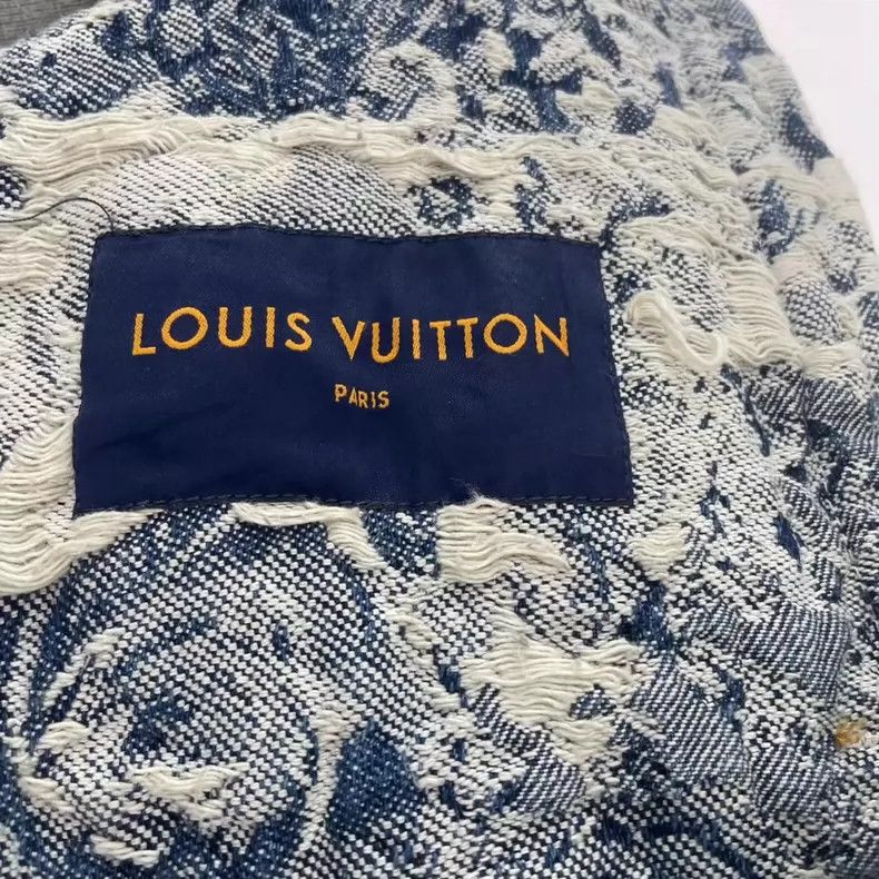 Louis Vuitton Louis Vuitton Blue Floral Print Denim Jacket-yf Size US L / EU 52-54 / 3 - 4 Thumbnail