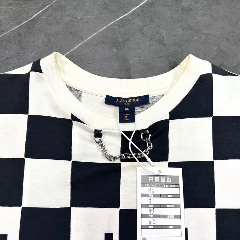 Louis Vuitton Louis Vuitton Black White Checkered Short Sleeve Tee-yf Size US XS / EU 42 / 0 - 2 Thumbnail