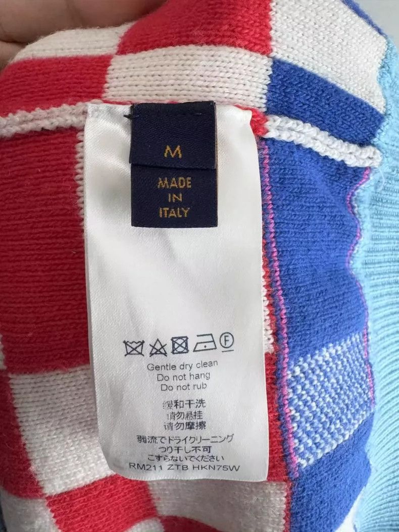 Louis Vuitton Louis Vuitton Blue Knit Sweater with Patterns-yf Size US M / EU 48-50 / 2 - 4 Thumbnail