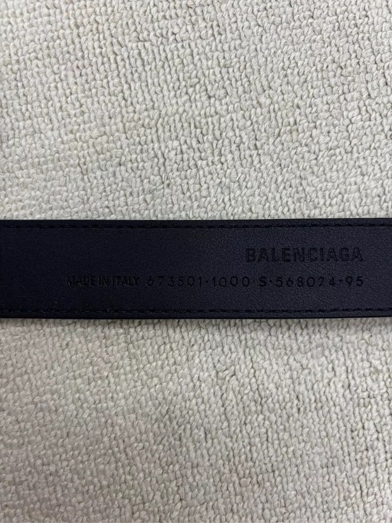 Balenciaga Balenciaga Rare Metal Logo Leather Belt-yf Size ONE SIZE - 2 Thumbnail