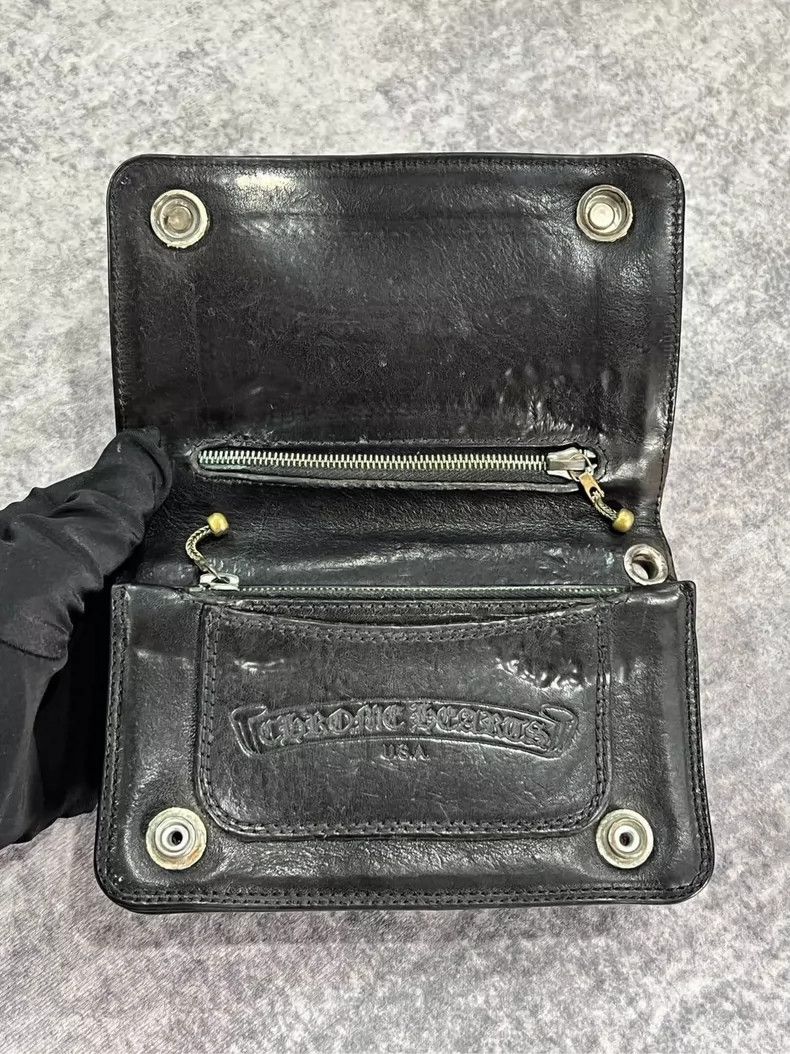 Chrome Hearts Chrome Hearts Leather Folded Wallet-yf Size ONE SIZE - 4 Thumbnail