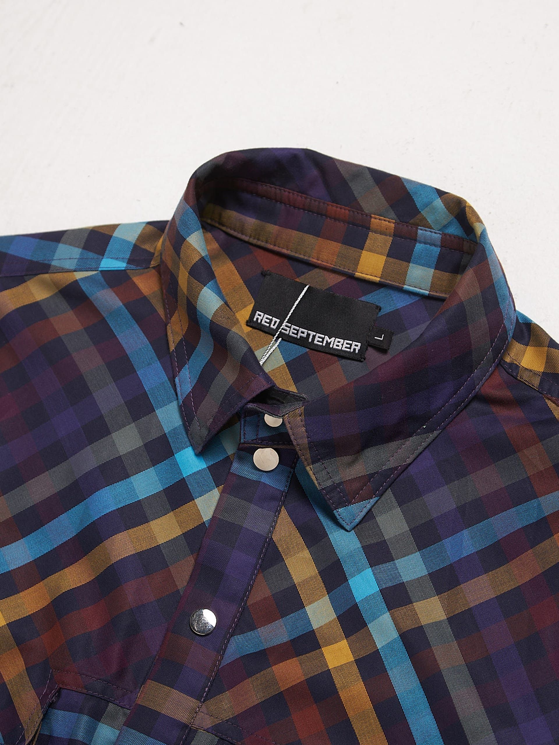Other Purple Checked Long Shirt Size US L / EU 52-54 / 3 - 3 Thumbnail