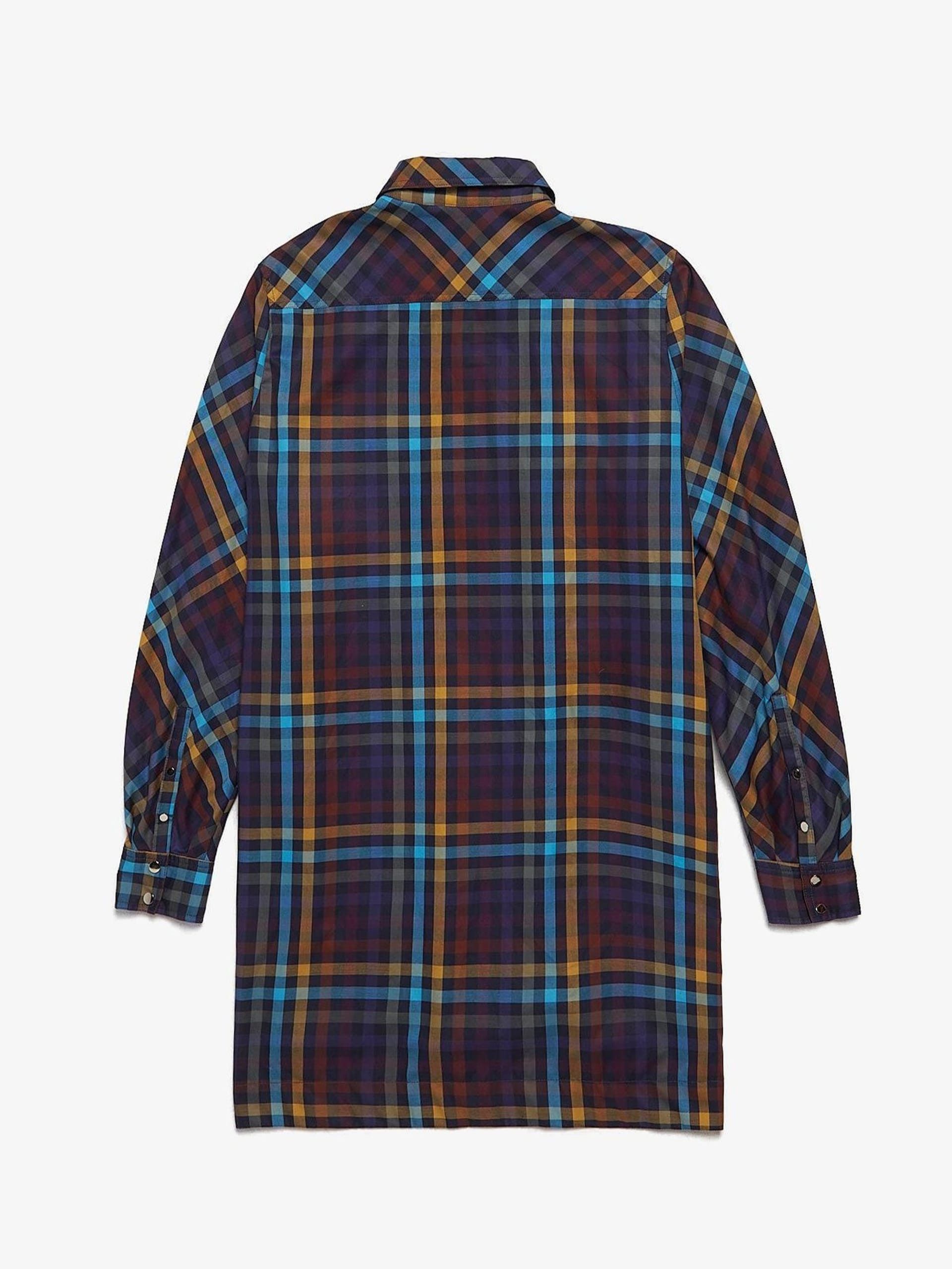 Other Purple Checked Long Shirt Size US L / EU 52-54 / 3 - 2 Thumbnail