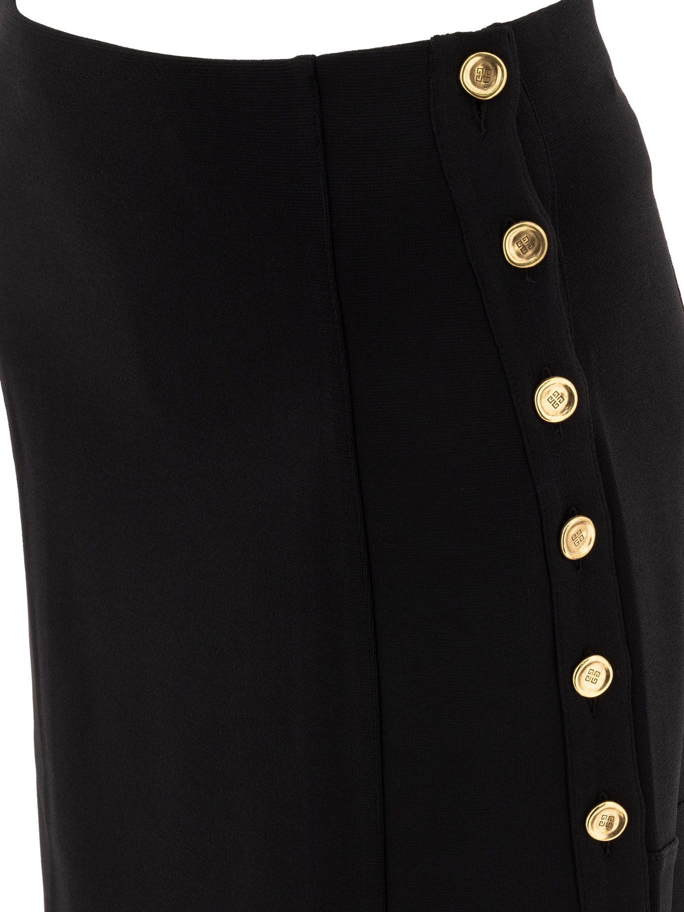 Givenchy Milan Stitch Skirt With Buttons Size 34" / US 12 / IT 48 - 4 Thumbnail